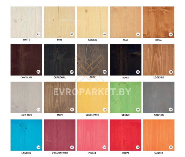 Масло Rubio Monocoat Hybrid Wood Protector цвета